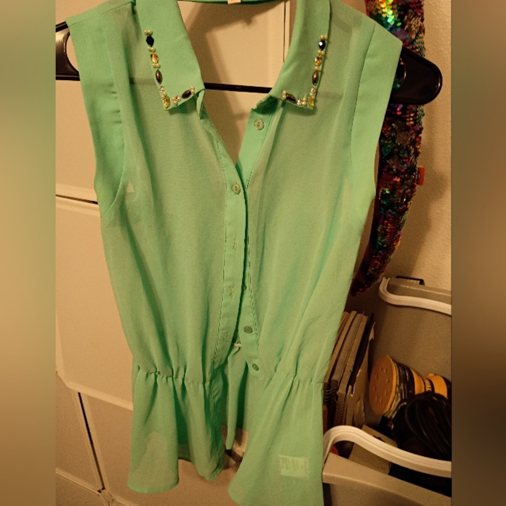Mint Green Sleeveless Jumpsuit